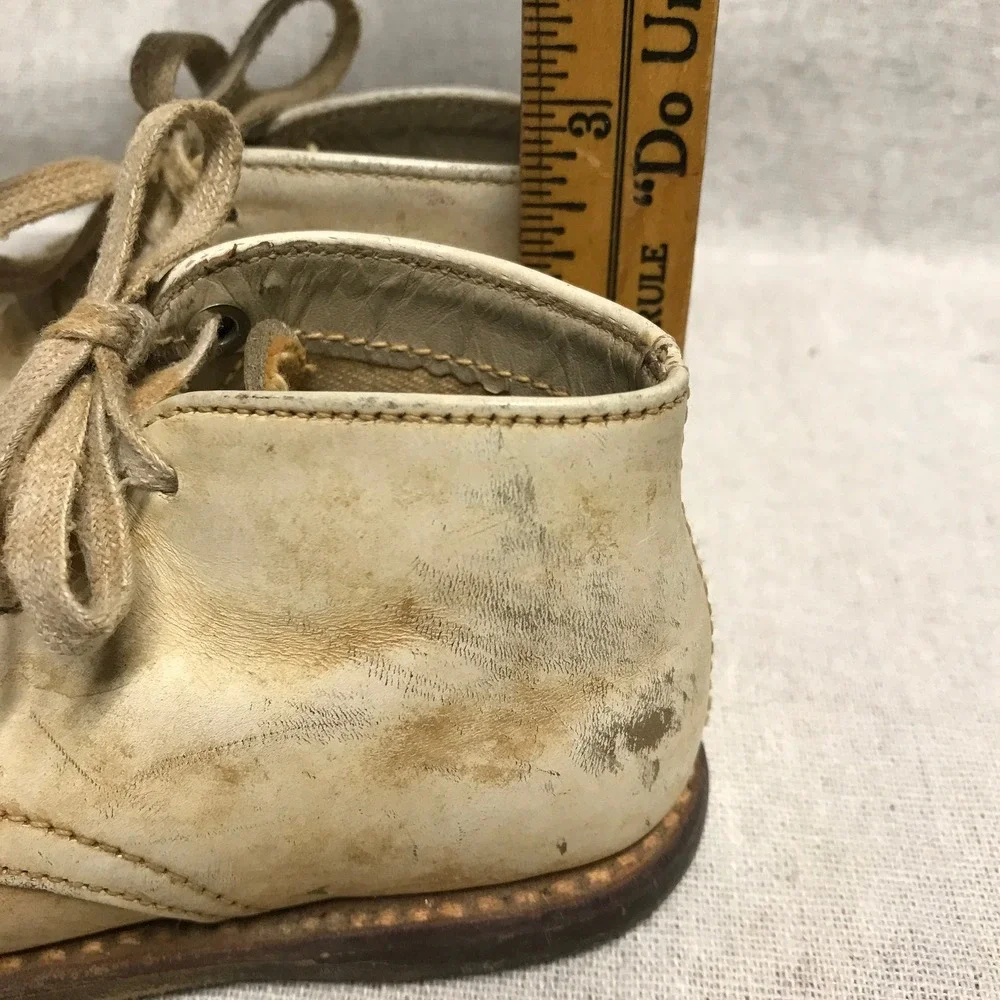Vintage Hard Sole Baby Shoes: Well‎ Worn Doll Display